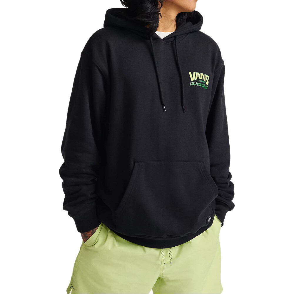 Front sudadera hombre Negro (XL)