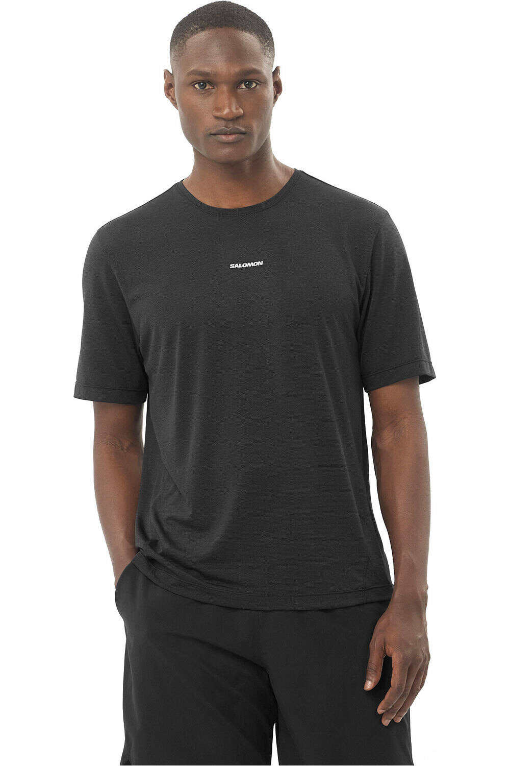 Shkout core camisetas trail running manga corta hombre Negro