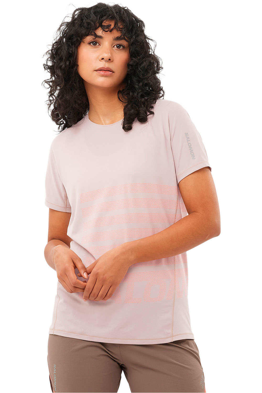 Sense aero gfx camiseta entrenamiento manga corta mujer Beige (L)