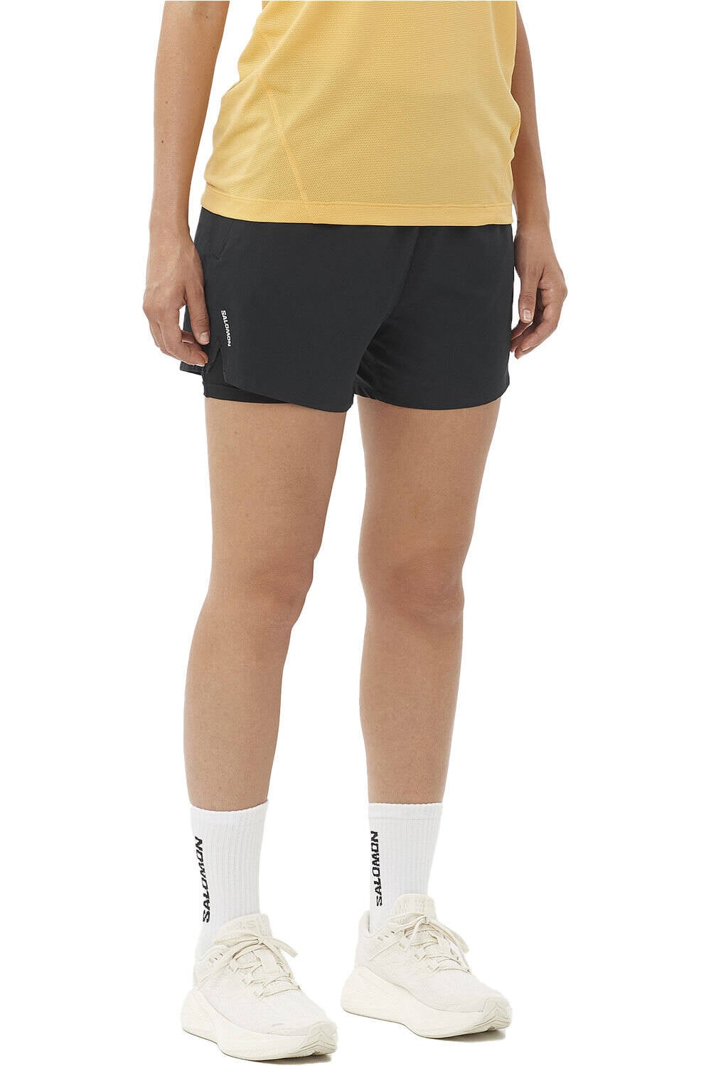Shkout core pantalones cortos trail running mujer Negro (L)