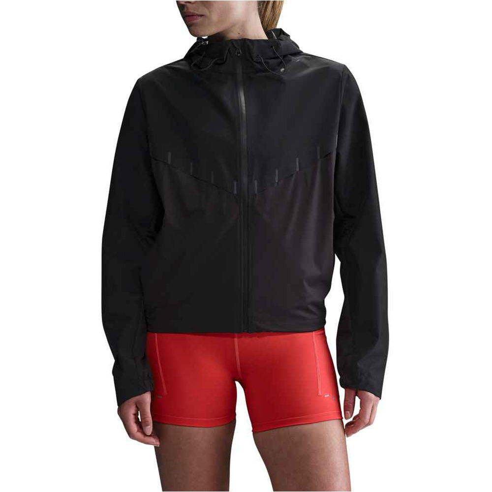 W nk arswft sfadv argmi jkt CHAQUETA RUNNING MUJER Negro (S)