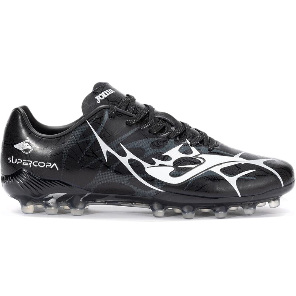 Super copa ag botas de futbol cesped artificial Negro (41)