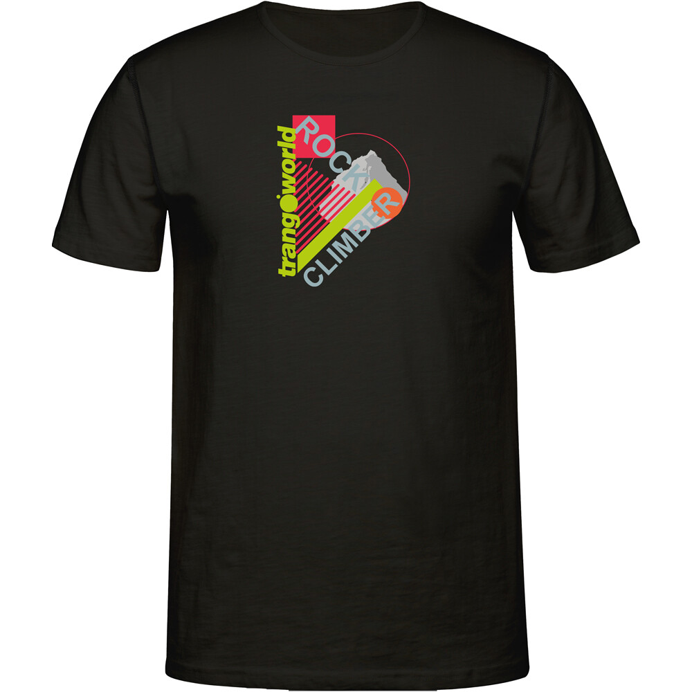 Nieda camiseta montaña manga corta hombre Negro (S)