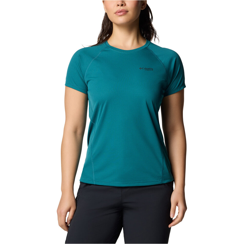 Cirque river pro camiseta montaña manga corta mujer Verde (XL)