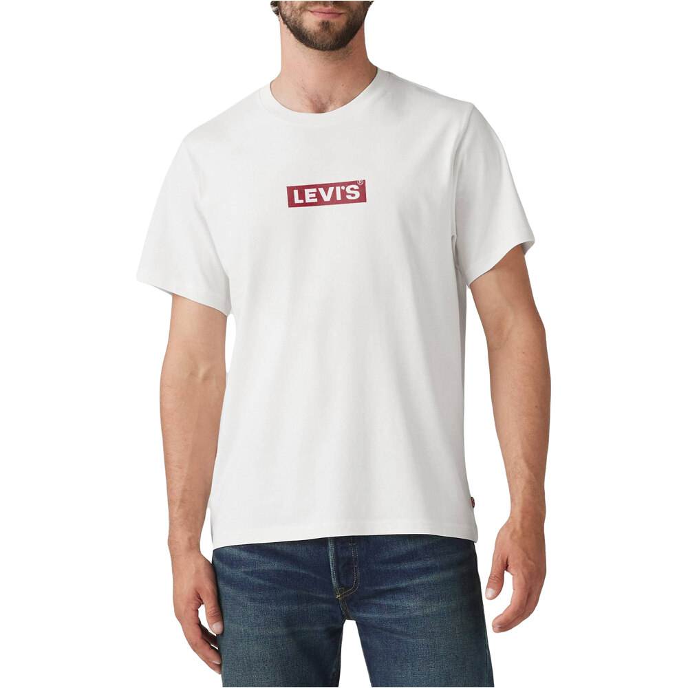 Relaxed camiseta manga corta hombre Blanco (XL)