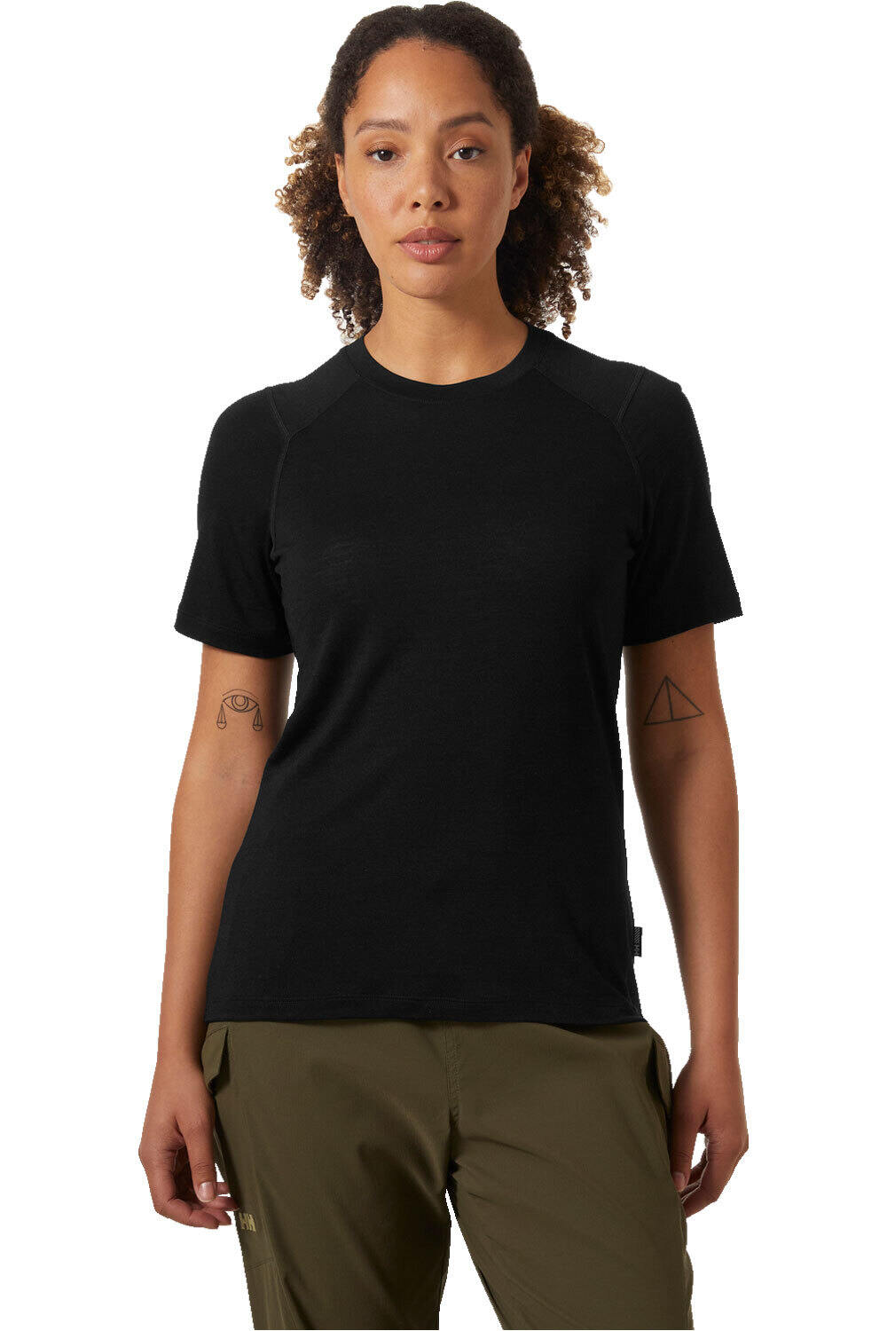 Durawool camiseta térmica manga corta mujer Negro (S)
