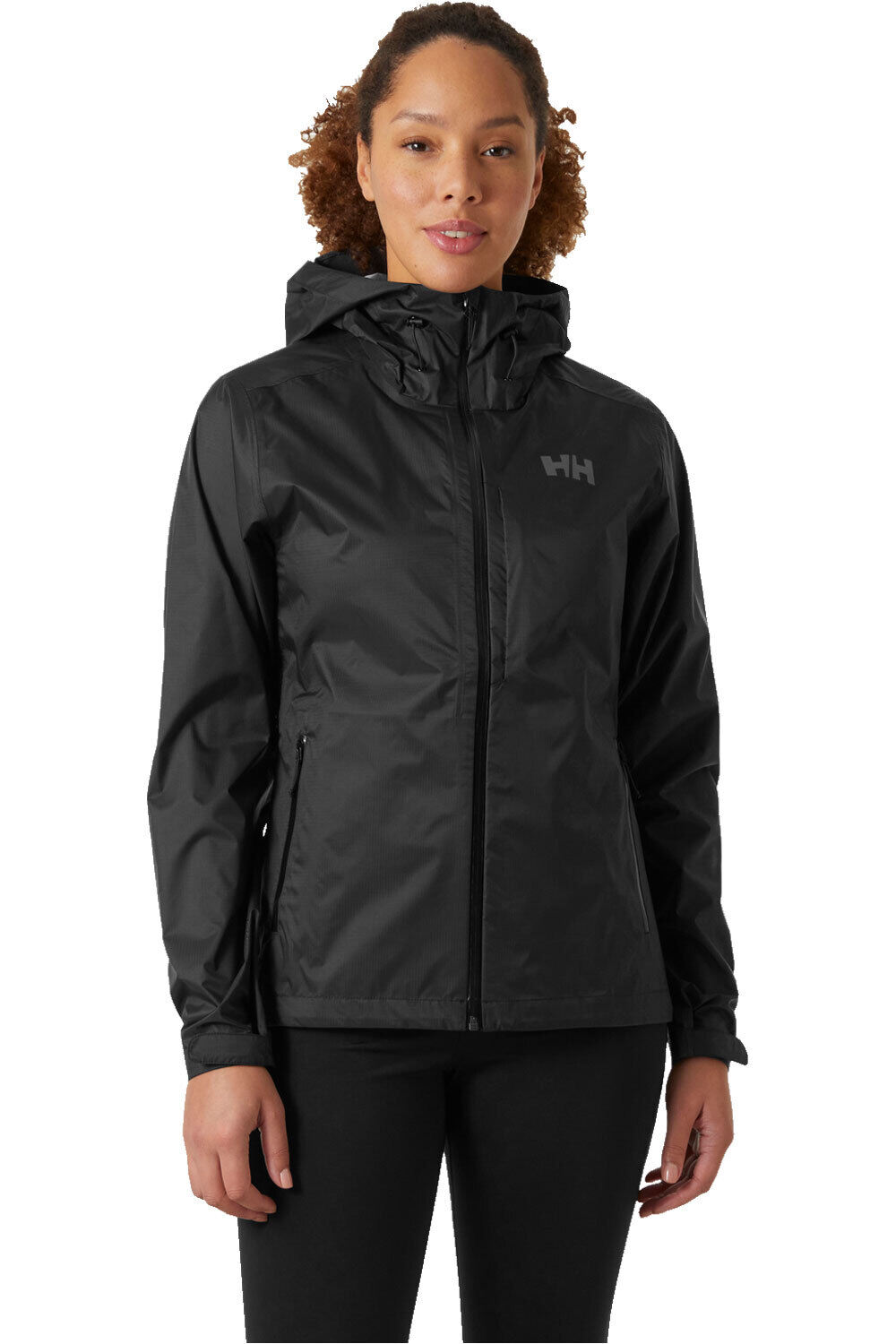 Loke terra chaqueta impermeable mujer Negro (L)