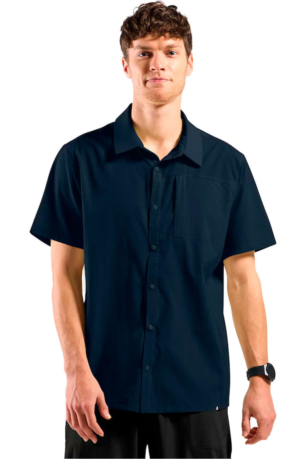 Essential camisa montaña manga corta hombre Marron (XXL)