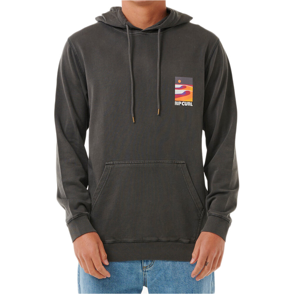 Surf revival lined up sudadera hombre Negro (S)