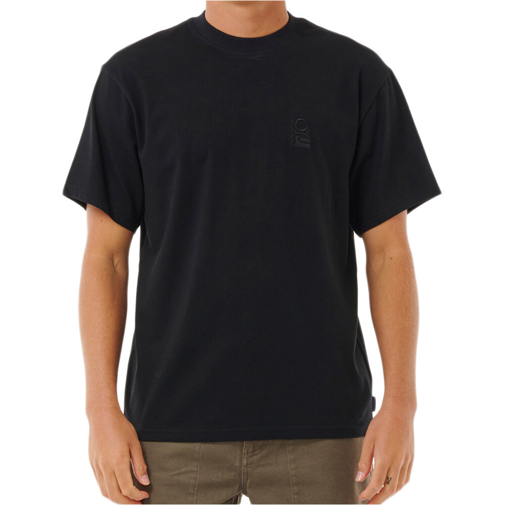Search embroidery camiseta manga corta hombre Negro (M)