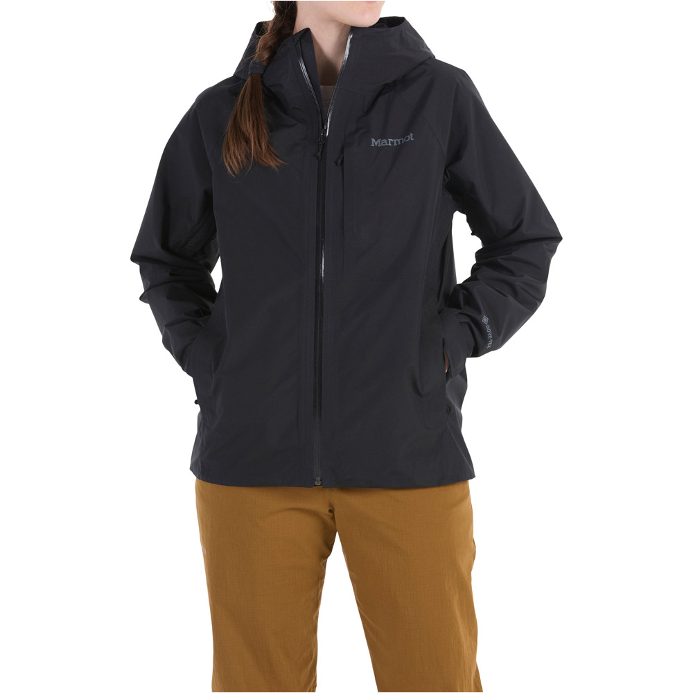Waypoint gore-tex chaqueta impermeable mujer Negro