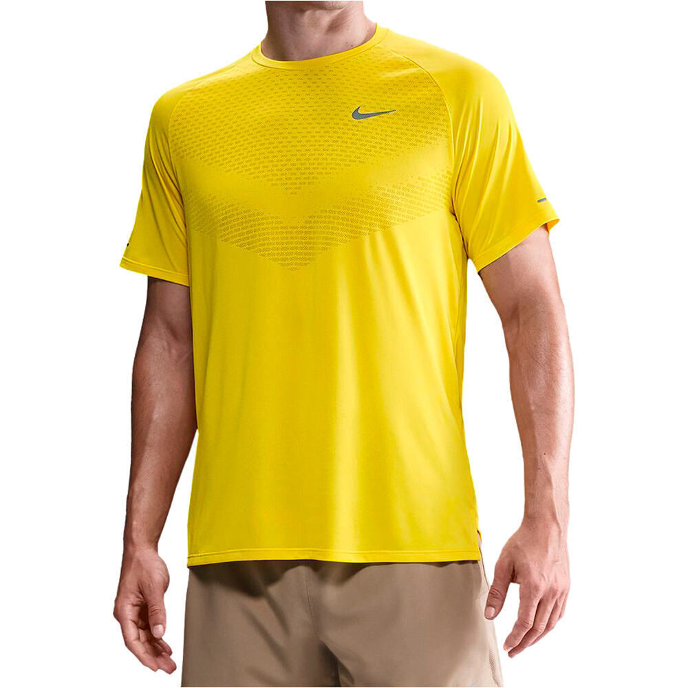 Dri-fit stride camiseta técnica manga corta hombre Amarillo (XL)