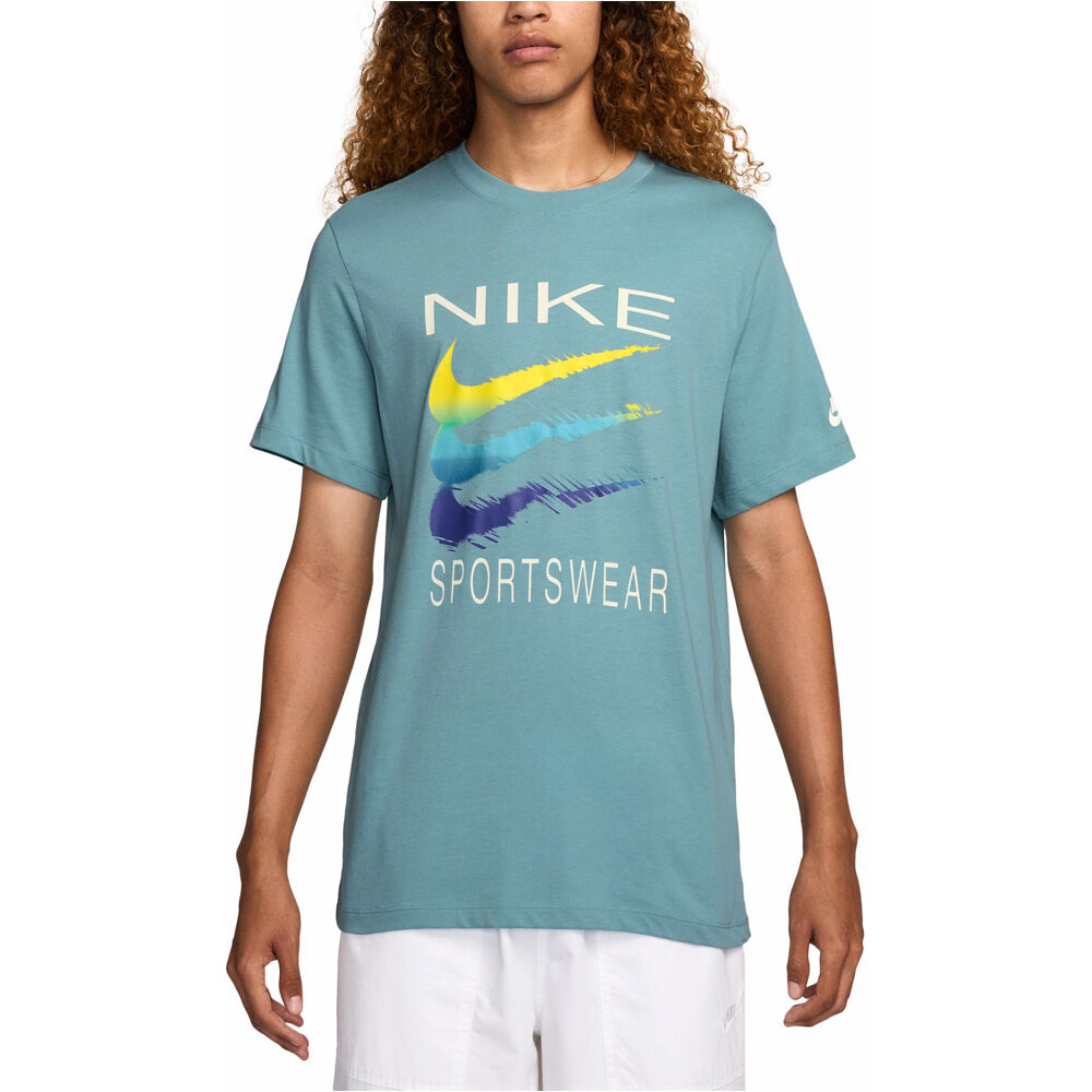 Sportswear camiseta manga corta hombre Azul (M)