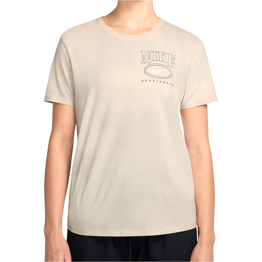 Sportswear club camiseta manga corta mujer Beige (M)