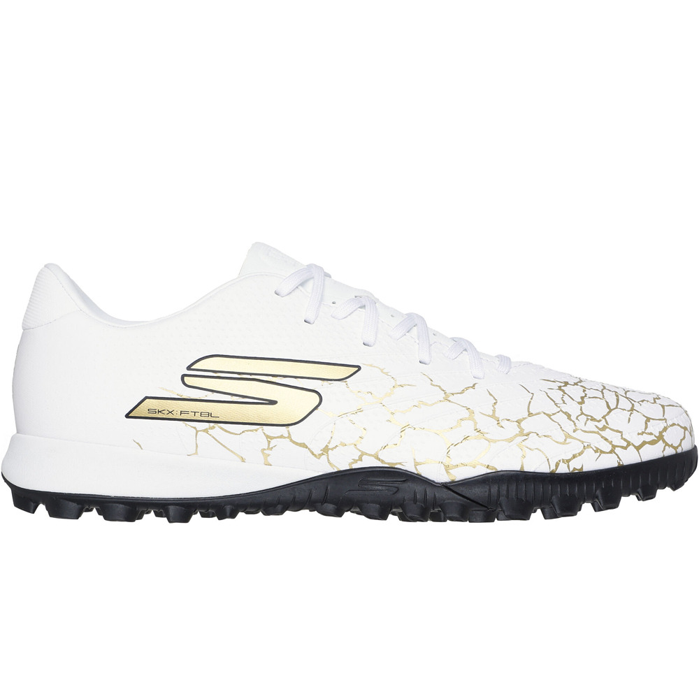 Skx-15 academy tf botas de futbol multitaco y terreno duro Oro (44)