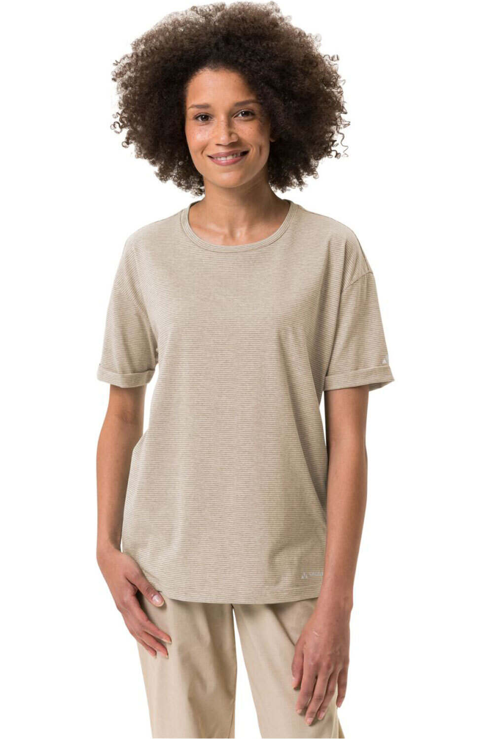 Mineo camiseta montaña manga corta mujer Beige (38)