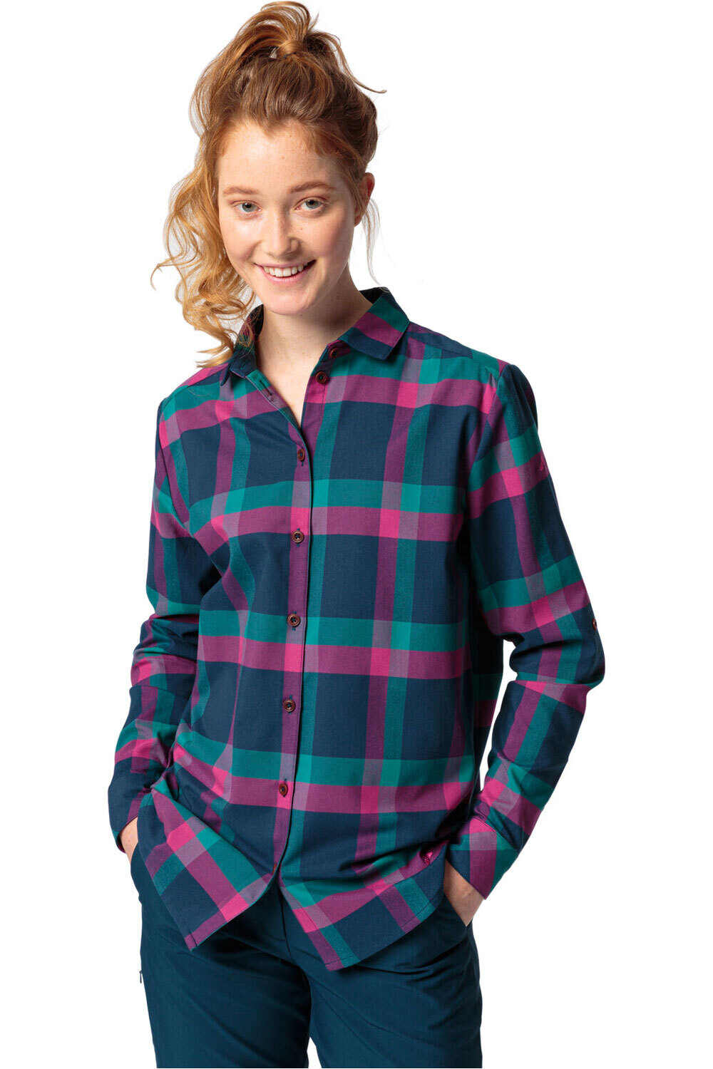 Farsund iii camisa montaña manga larga mujer Azul (42)