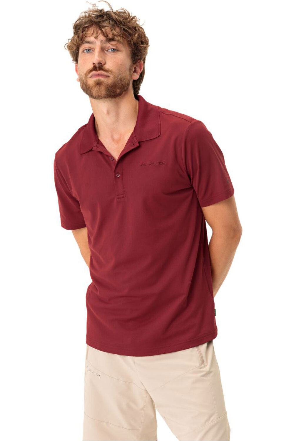 Essential camiseta montaña manga corta hombre Rojo (L)