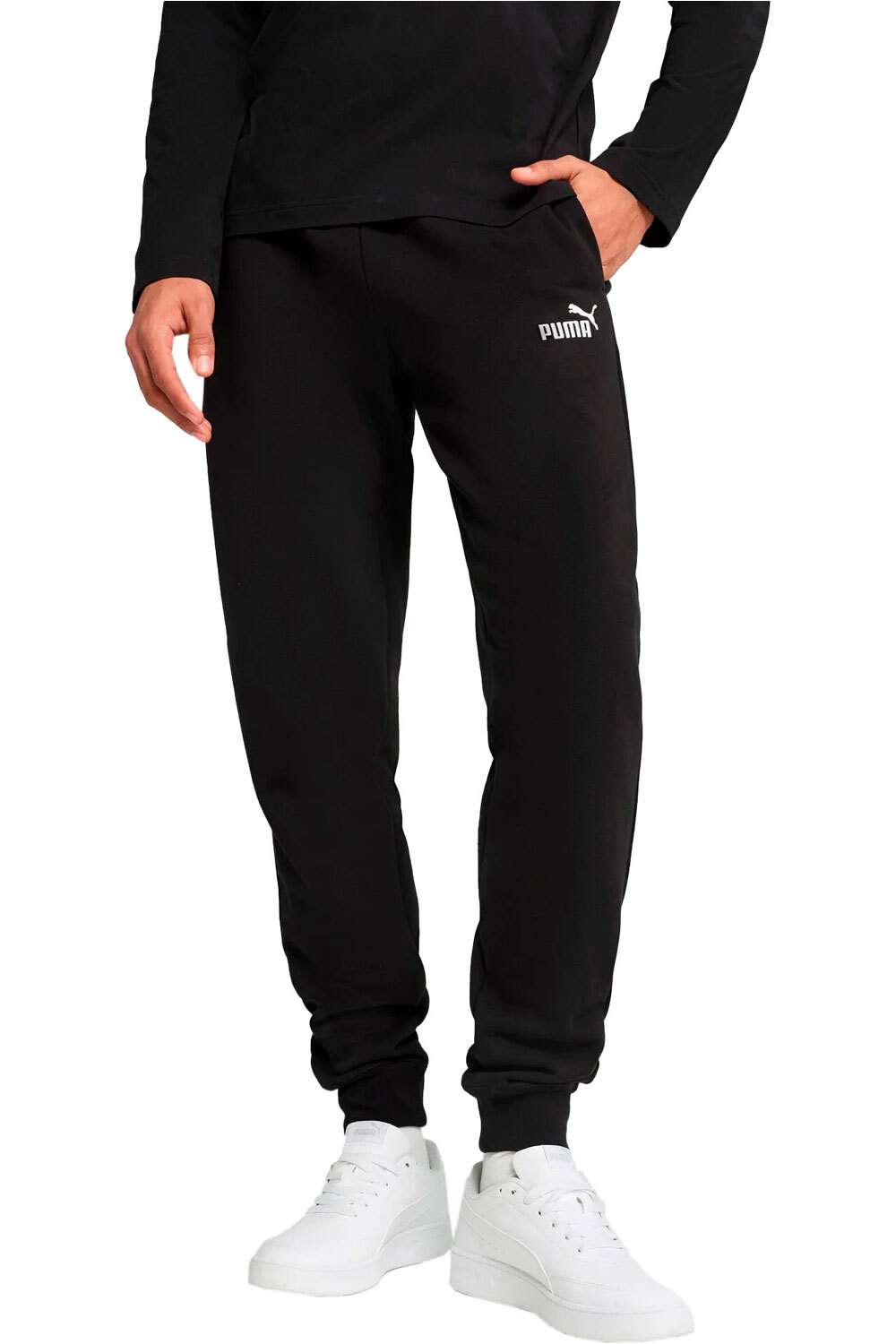 Essentials no 1 logo slim pantalón hombre Negro (XS)
