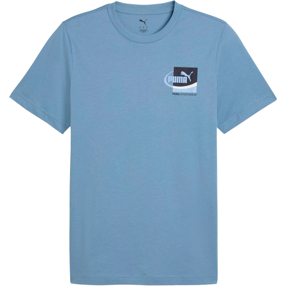 Graphic small box camiseta manga corta hombre Azul (XL)