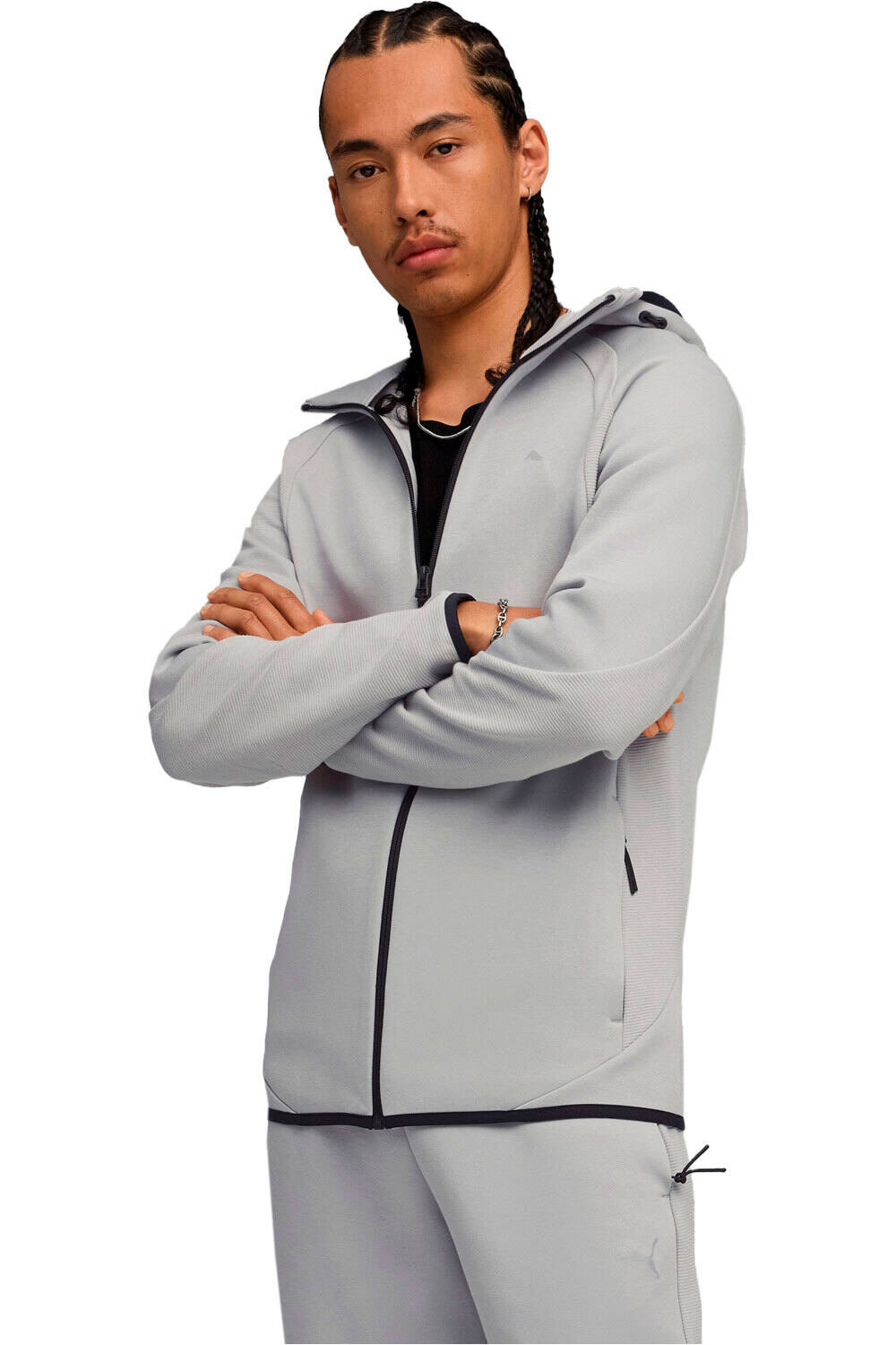 Evostripe sudadera hombre Gris (S)