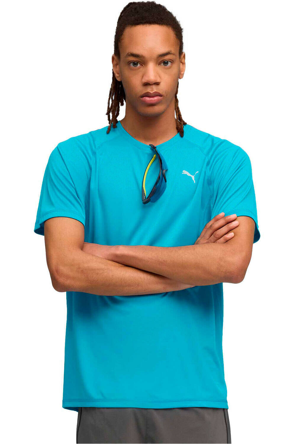 Run velocity camiseta técnica manga corta hombre Azul (M)