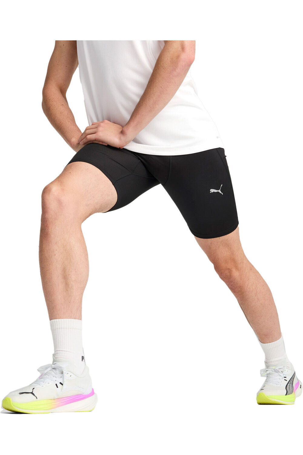 Runfundation malla corta running hombre Negro (XL)