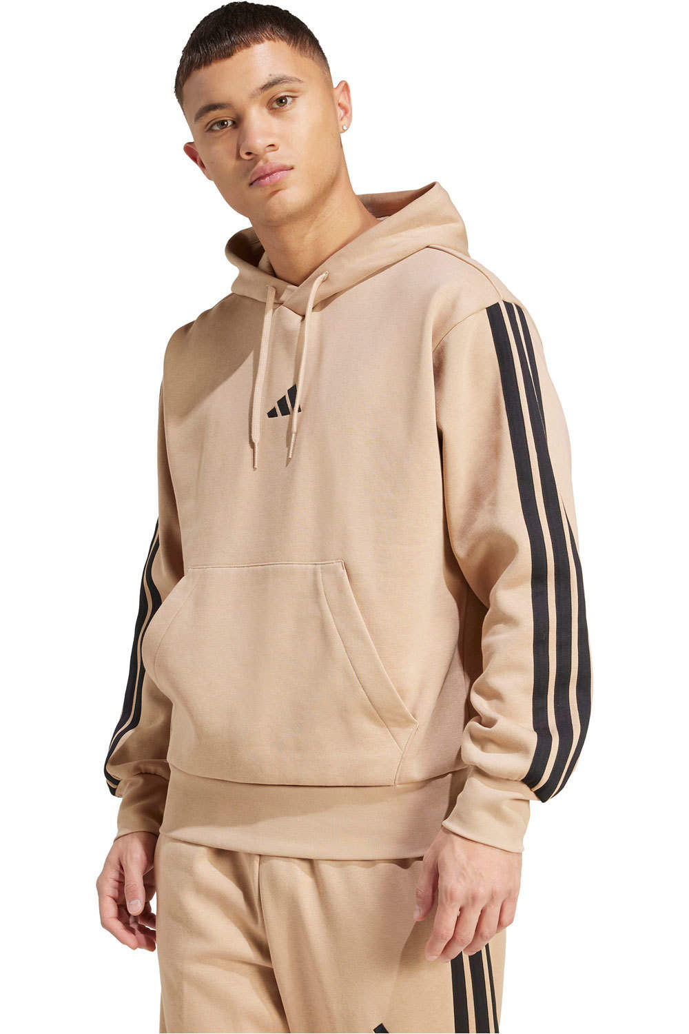 Essentials 3 stripes sudadera hombre Marron (L)