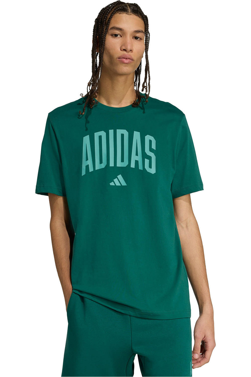 Collegiate camiseta manga corta hombre Verde (L)