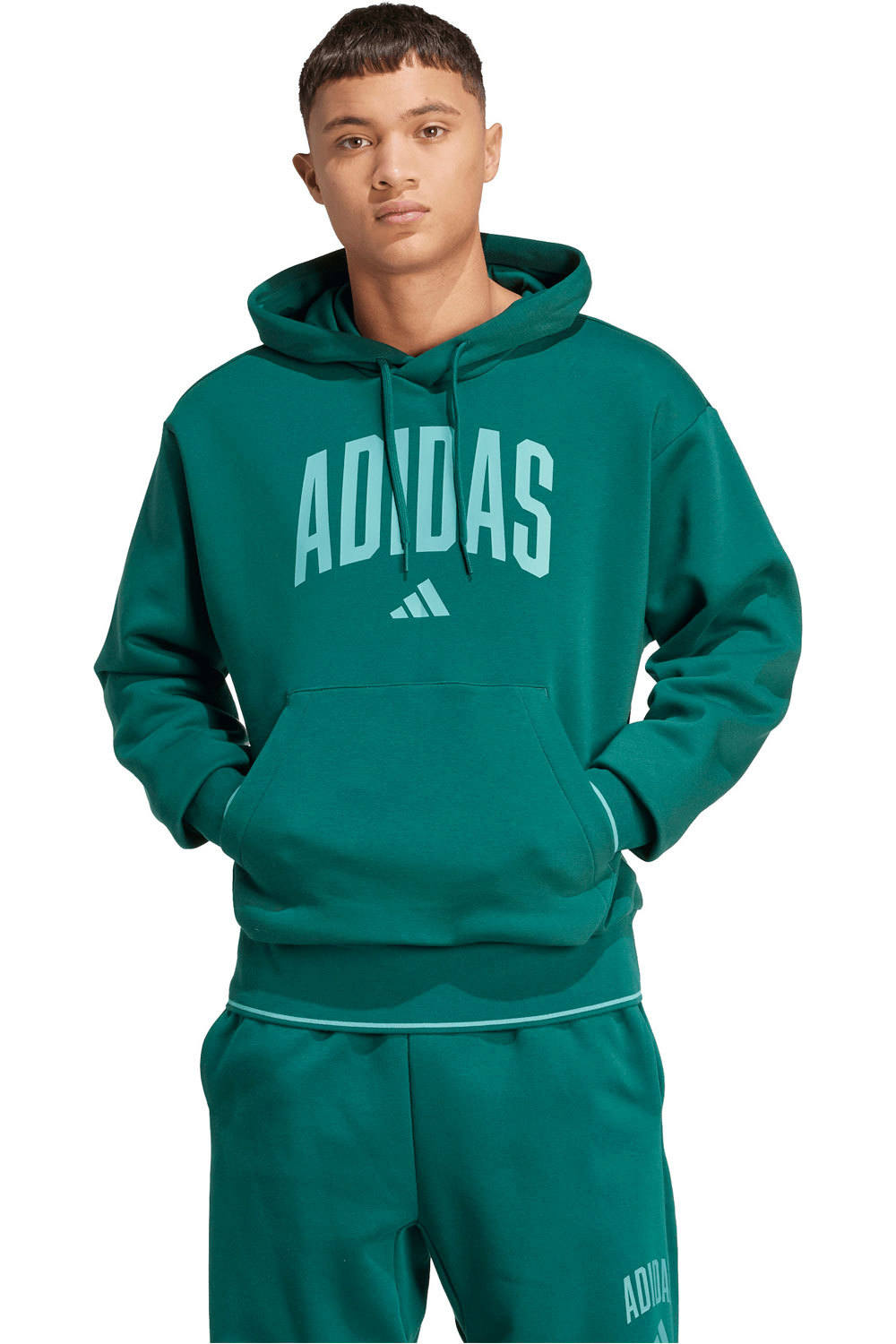 Collegiate sudadera hombre Verde (M)