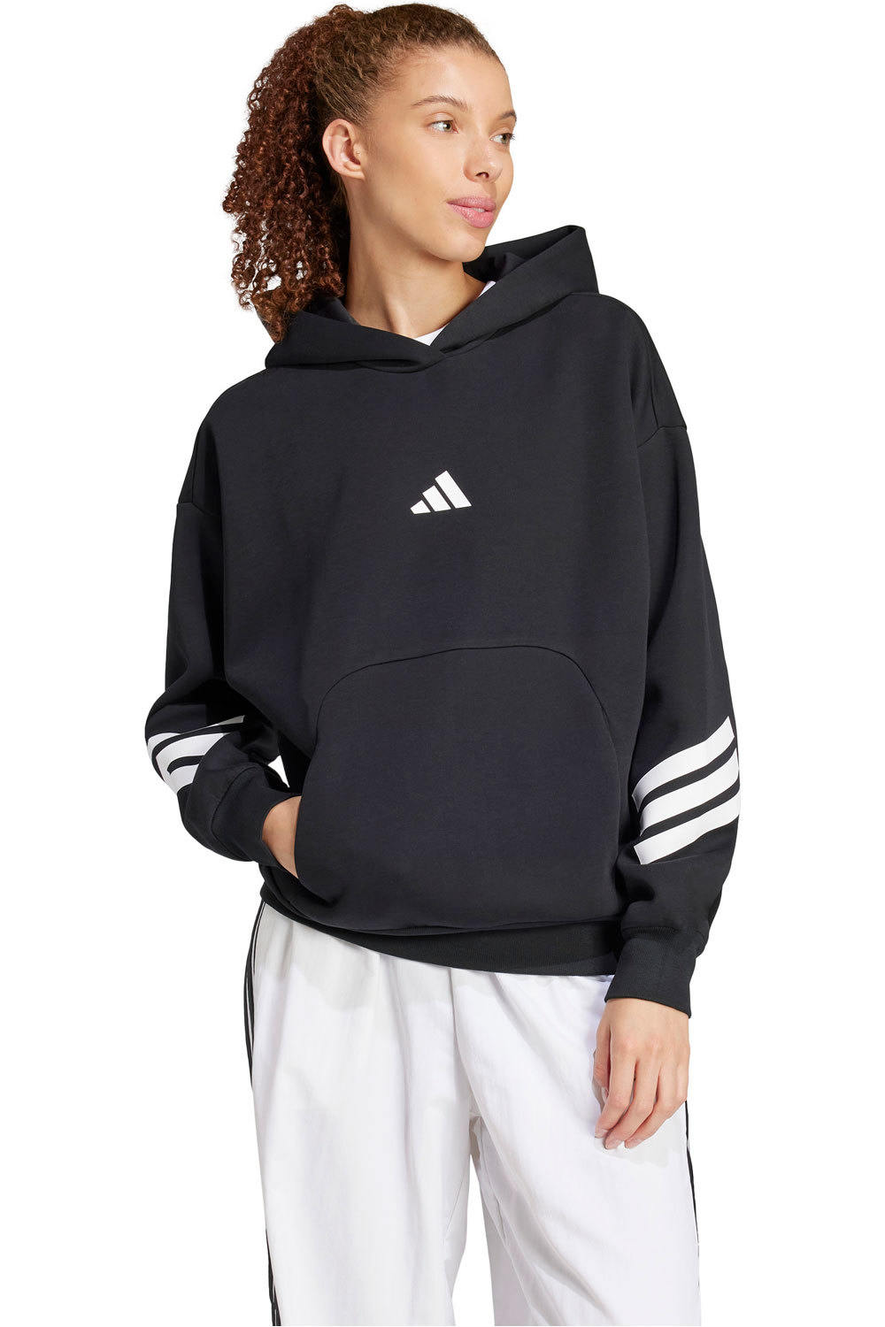 Future icons 3 stripes sudadera mujer Negro (L)