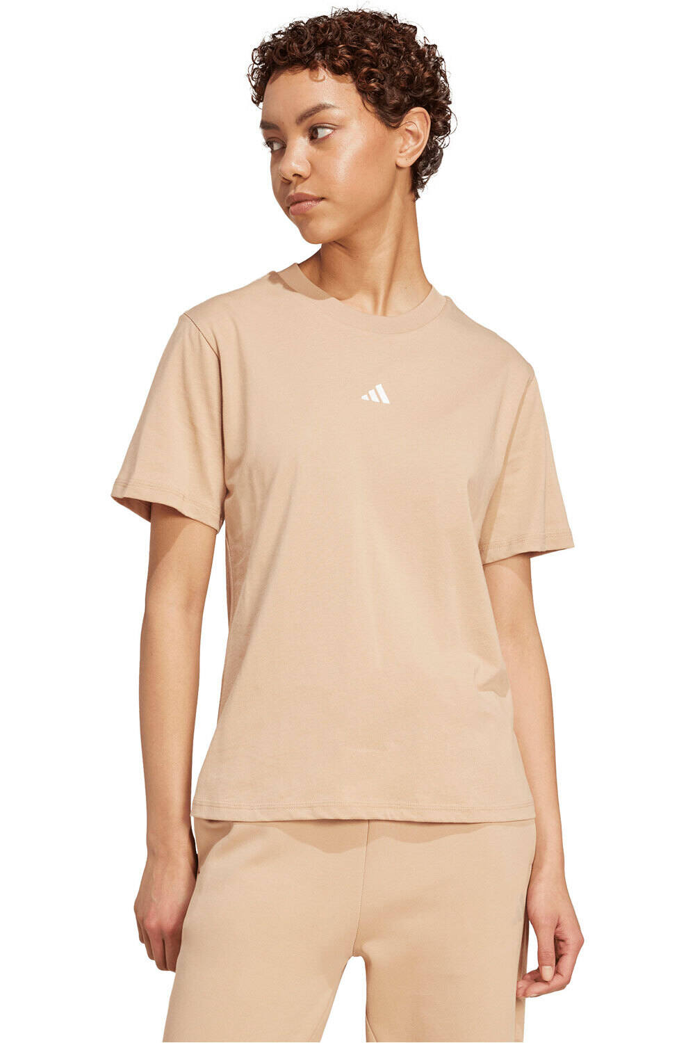 Essentials small logo camiseta manga corta mujer Beige (XS)