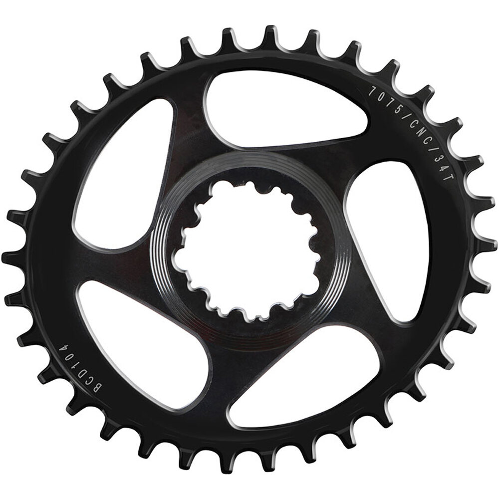 Plato 34t directmount n-w c/sram oval platos bicicleta carretra Negro (UNICA)