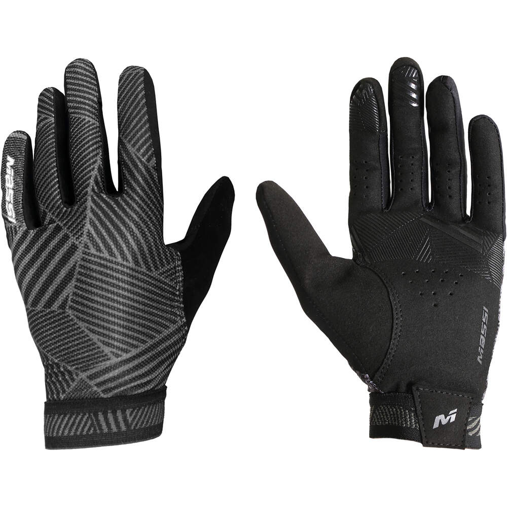 Short track guantes largos ciclismo Negro