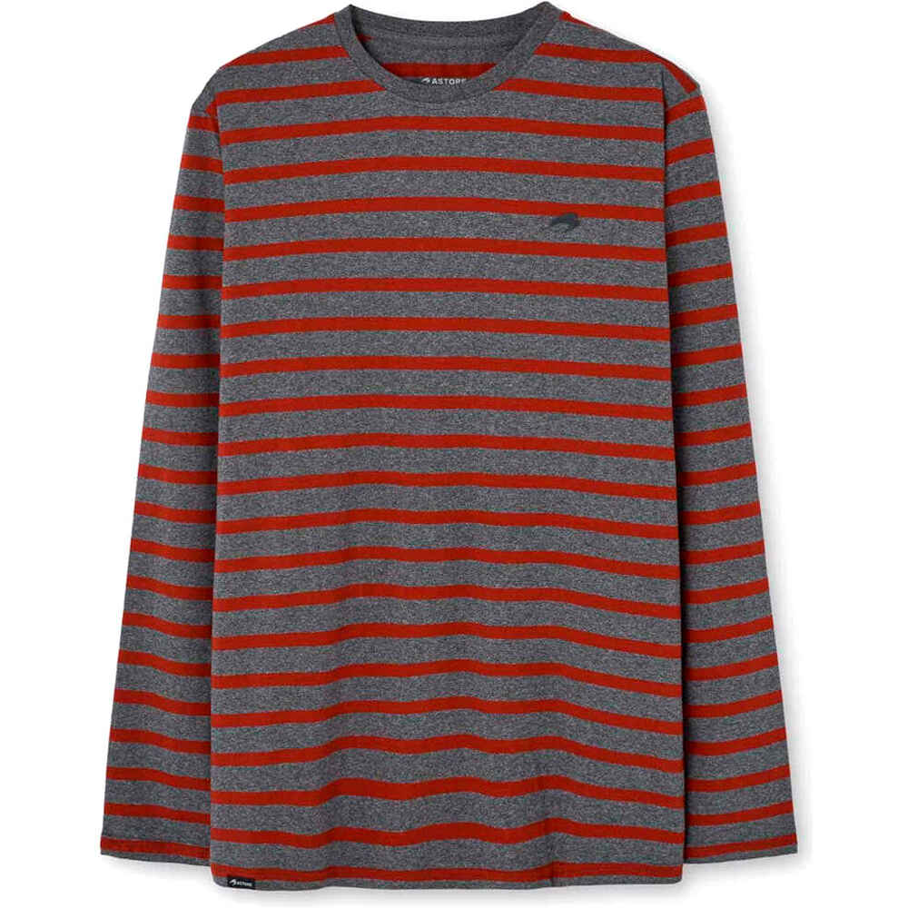 Zolt camiseta manga larga hombre Granate (M)