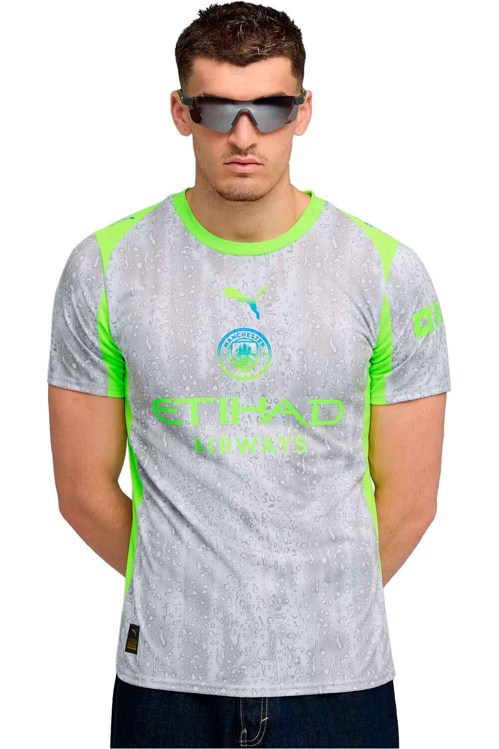 Manchester city 25/26 tercera equipacion camiseta de fútbol oficiales Verde (XL)
