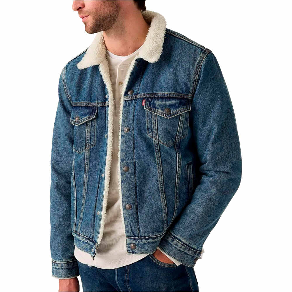 Type 3 sherpa trucker chaquetas hombre Azul