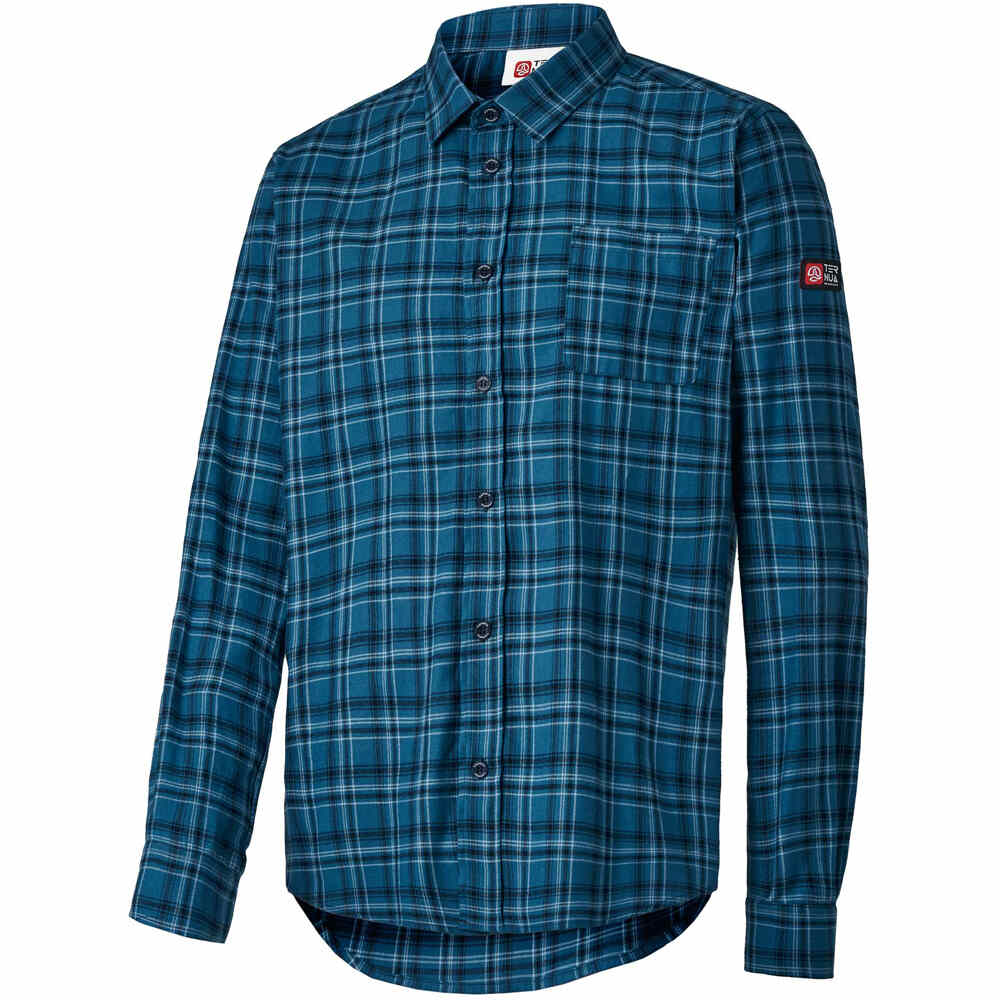 Droke camisa montaña manga larga hombre Azul (M)