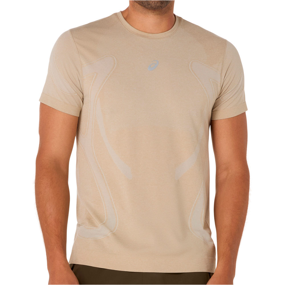 Road seamless camiseta técnica manga corta hombre Beige (XL)