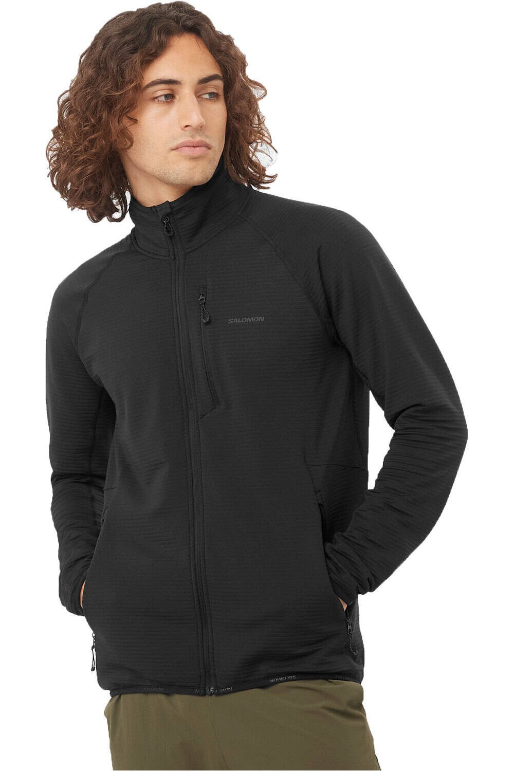 Essential lightwarm forro polar hombre Negro (L)