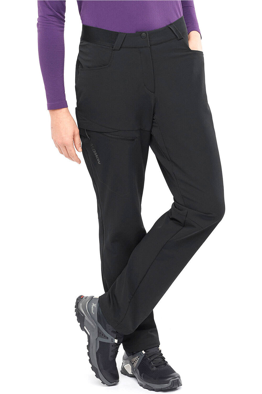 Wayfarer warm pantalón montaña mujer Negro (32)