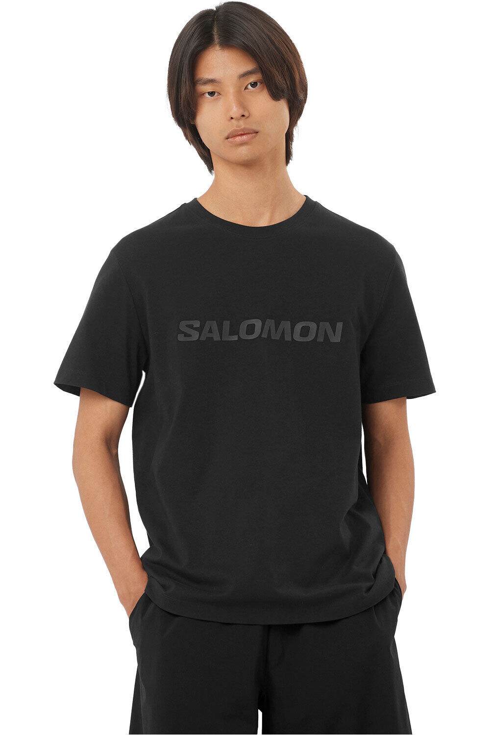 Salomon salomon logo camiseta montaña manga corta hombre
