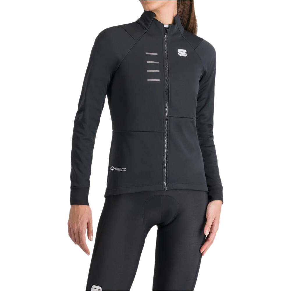 Tempo cortavientos ciclismo mujer Negro (L)
