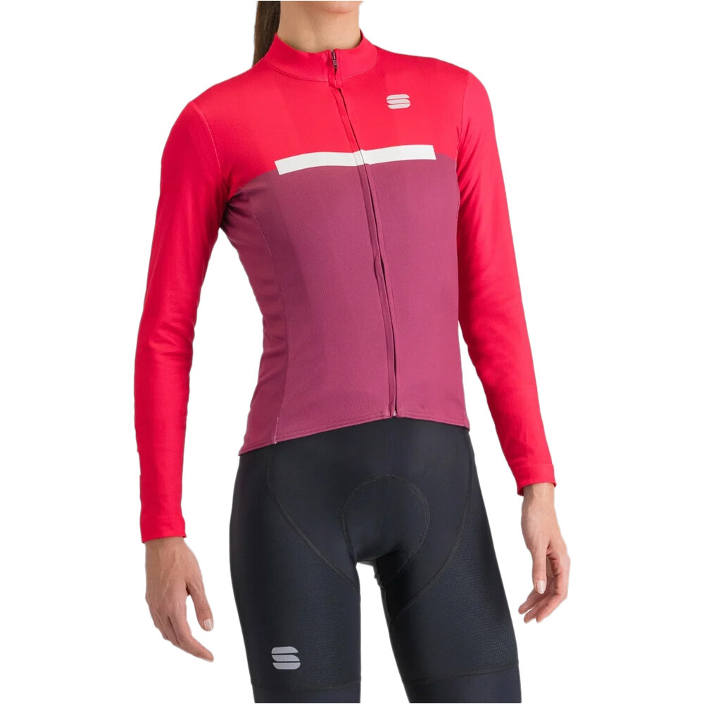 Pista maillot manga larga mujer Rosa