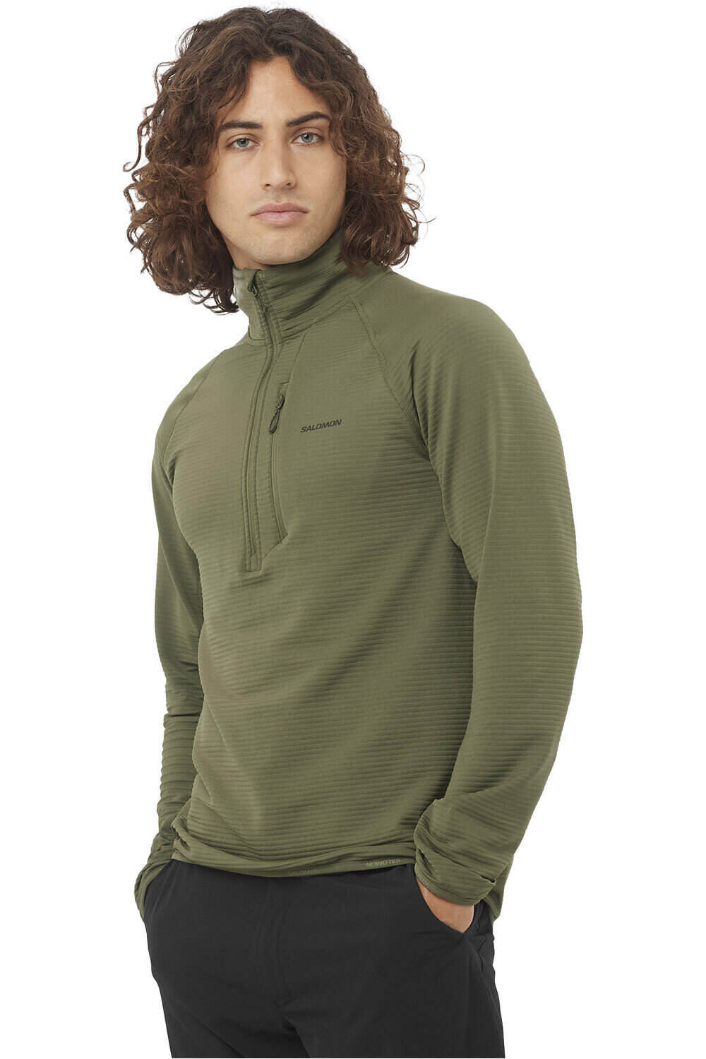 Essential lightwarm forro polar hombre Verde