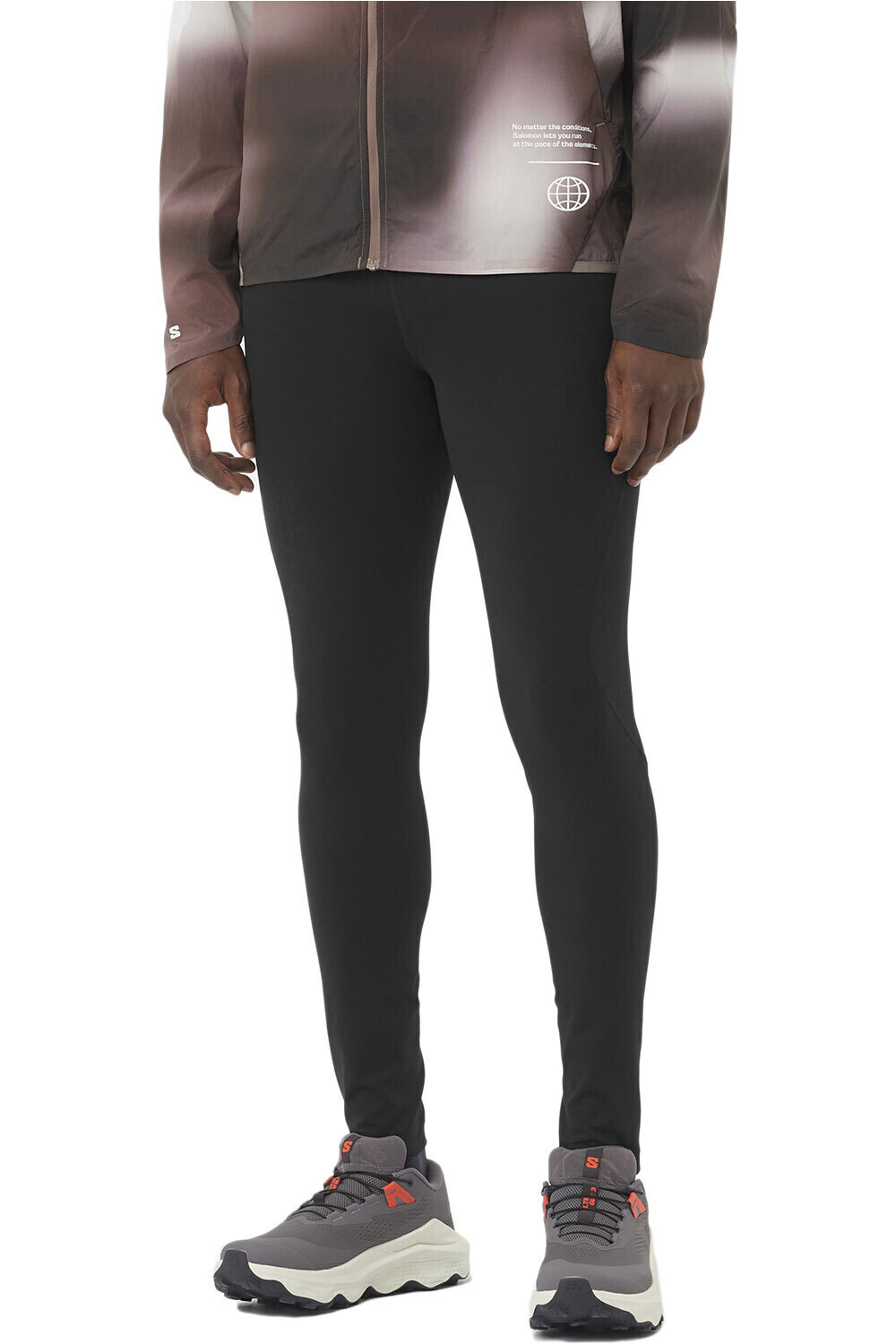 Shkout core malla trail running larga hombre Negro (M)