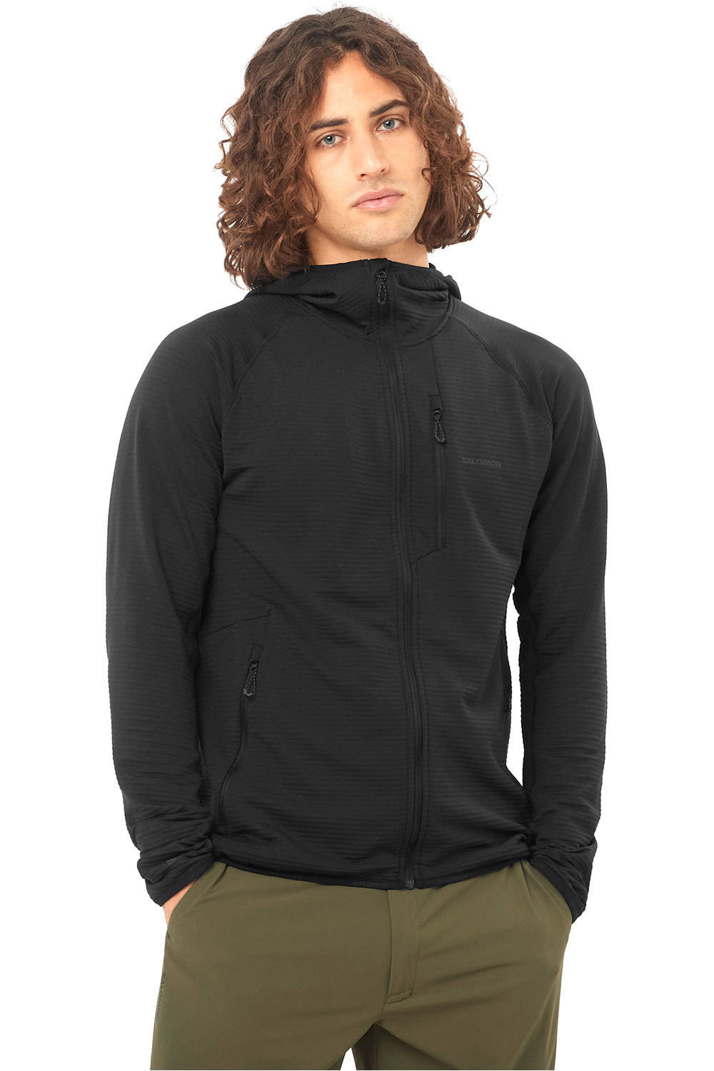 Essential lightwarm forro polar hombre Negro (L)