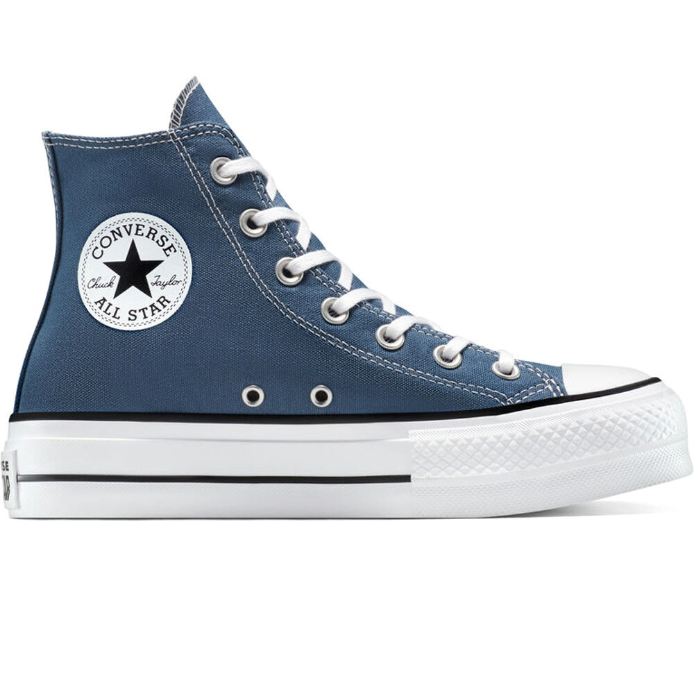 Chuck taylor all star lift platform zapatilla moda mujer Azul (37)