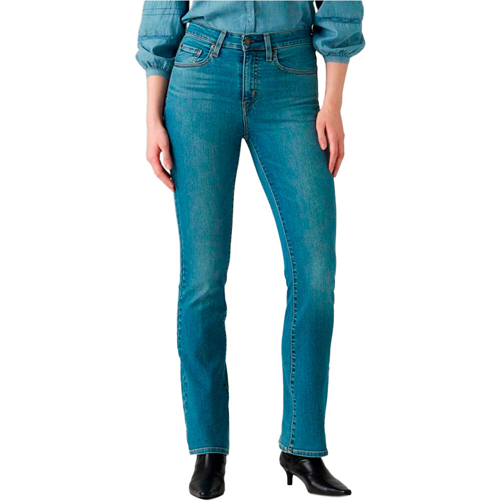 High rise bootcut med indigo - worn in pantalón mujer (32-32)
