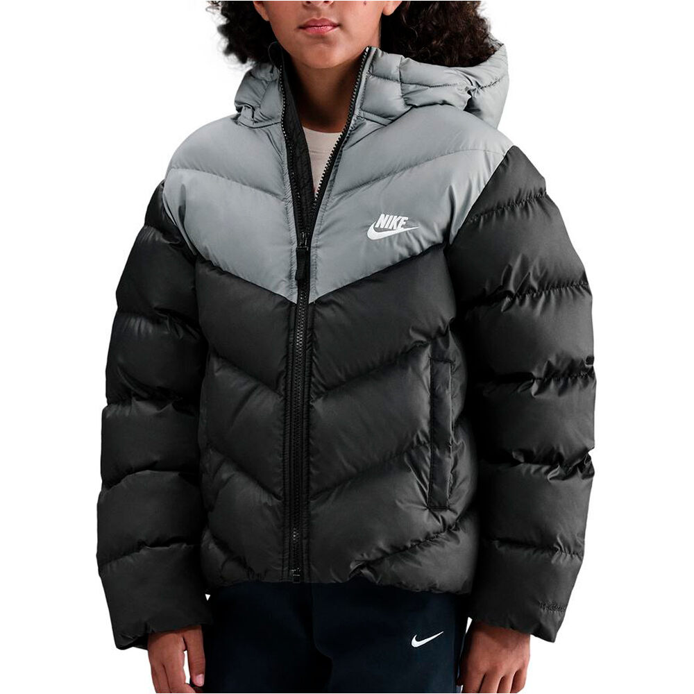 Nike Negro Sportswear Therma-Fit All Day Play Chaqueta Niño L